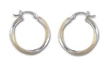 14kt Two-Tone Gold Hoop Earrings