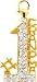 #1 Grandma, 14K Gold Diamond Charm