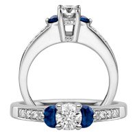 14kt. White Gold, 1 ct. tgw. Diamond Unity Ring