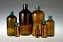 1000cc Amber Boston Round with 33-430 Black Phenolic F217 Teflon� Lined Cap attached, 12/Case