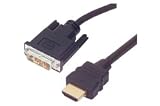 HDMI Cable, HDMI Male / DVI-D Male Single Link 3.0 M