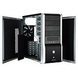 Revoltec SIXTY1 PC-Geh&auml;use (Midi Tower, ATX, 2x e-SATA, 2x USB 2.0) schwarz/silber