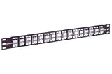1.75 16 Port Panel USB A/B, Shielded, Color: Metallic