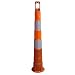 Work Area Protection CC42 Linear Low Density Polyethylene Channelizer Traffic Cone with Diamond Grade/High Intensity Sheeting, 6" Diameter x 42" Height