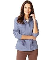 Indigo Collection Linen Blend 4 Pockets Jacket