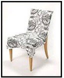 Save the Chairs! Dining Chair Slip Cover-Black Abstract Print Save the Chairs! Dining Chair Slip Cover-Black Abstract Print