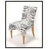 Save the Chairs! Chair Cover Black Abstract Print by Save the Chairs!