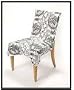 Save the Chairs! Dining Chair Slip Cover-Black Abstract Print