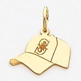 Pack of 4 MLB Seattle Mariners Glass Baseball Hat Christmas Ornaments