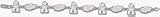 Oklahoma State Cowboys oSu and Pete 7.5 Bracelet - Sterling Silver Jewelry
