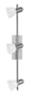 Eglo  86215A Ares-1, Nickel/Frosted, 3-Light Opal Track Light Fixture