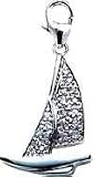 Catamaran, 14K Gold Diamond Charm