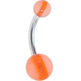 Orange Sherbet GLOW-n-DARK Banana Belly Ring