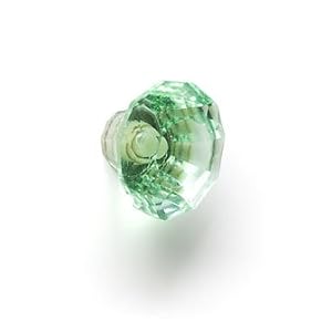 Diamond Cut Green Glass Drawer Knob