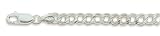 Sterling Silver Baby-Size Charm Bracelet, Lobster Clasp, 6 in long, 4.5mm