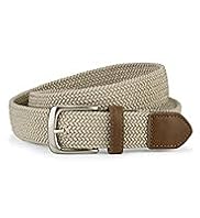 Plaited Square Buckle Stretch Belt