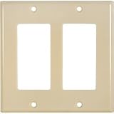 Double-Gang Midway Wall Plate 1 Decora-Style/1 Toggle (White)