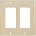 Double-Gang Midway Wall Plate 1 Decora-Style/1 Toggle (White)