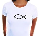 Jesus Fish Cap Sleeve T-Shirt