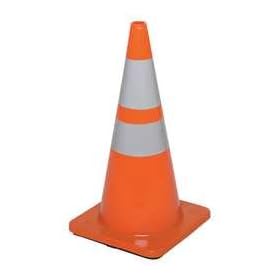 Industrial Grade 6FHC5 Recessed, Cone, Red/Orange, 18 In