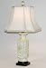 Green & White Traditional Porcelain Bedside Table Lamp