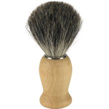 Swissco Badger Shave Brush with Light Wood Handle