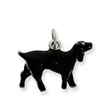 Silver Enamel Boykin Spaniel Charm
