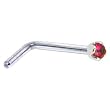 Solid 14KT White Gold 1.5mm Genuine Ruby L-Shaped Nose Ring - 20 Gauge