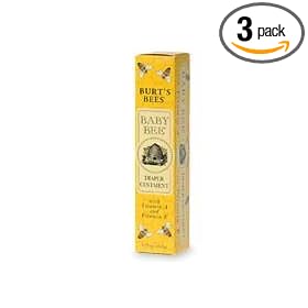 Burt's Bees Baby Bee Diaper Ointment with Vitamin A and Vitamin E, 2-Ounce Tubes  (Pack of 3)
