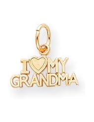 14k I Love My Grandma Charm