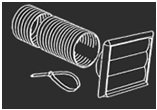 1.5 meter Ducting Kit for kitchen chimney cooker hood extractor