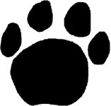 Kitchen & Housewares : 1 inch paw Rubber Stamp