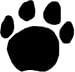 1 inch paw Rubber Stamp