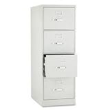 HON H324CQ H320 Series 26-1/2-Inch 4-Drawer Full-Suspension Legal File, Light Gray