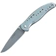 Kershaw 1650 Kershaw Ken Onion Vapor Folding Knife Stainless Plain Mod Drop Point Frame Lock/Pocket Clip 3.5"" Steel Box