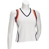 Tail Tennis Match Point Colorblock V Neck Tank (COLOR: White/Orange, SIZE:Extra Large)