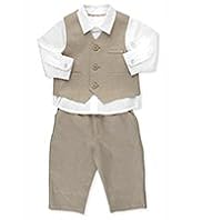 3 Piece Linen Blend Waistcoat Outfit
