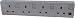 Accessory Agents AA4SOC2M 4 Socket 2M Individually Switched Ext Lead
