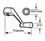 Tools & Hardware : Prime Line Products Brnz Casement Wndw Crank Hdl H 3532