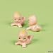 12 Mini Caucasian Baby Shower Pencil Toppers Favors