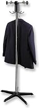 Hago Ambassador Hat and Coat Stand De Luxe 1625mm Black and Chrome Ref 525018