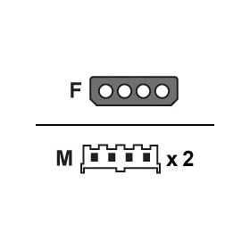 Stromkabel Y-Kabel 5.25> 2x 3.5 St/Bu intern - Kabel