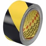 3 x 36 yds. Black/Yellow 3M - 5702 Striped Vinyl Tape