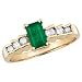 14kt. Gold, Emerald & Diamond Ring