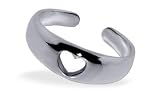 New .925 Sterling Silver Toering Womens Heart Toe Ring