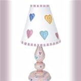 Watercolor Hearts - Lampbase w/ Shade