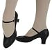 650 capezio black leather character shoes 2 inch heel us 6 uk 4 medium salsa