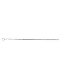 20" 2.4mm (0.09") Rhodium Plated Polished Diamond Cut 925 Sterling Silver Snake Chain w/ Pear Shape Clasp