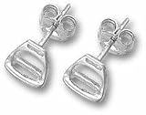 Horse Saddle Stirrup 1 / 4 &acute; Post Earrings - Sterling Silver Jewelry - B0000DZLIL