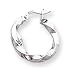 Jewelry : 14k White Gold 3mm Twisted Hoop Earrings